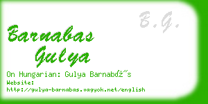 barnabas gulya business card